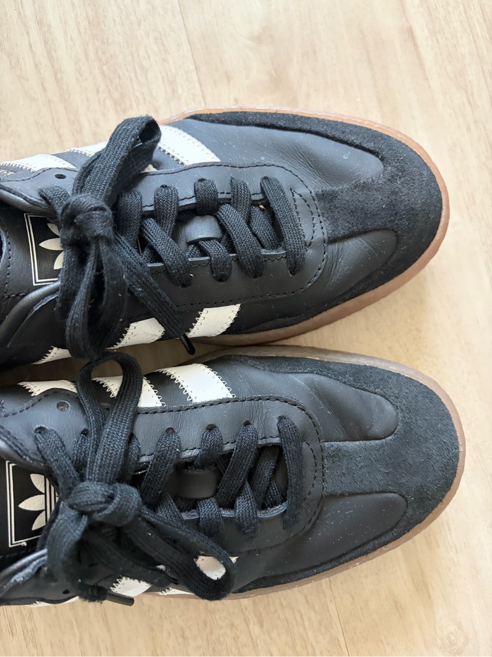adidas Samba Platform Black White Gum Women's Sneakers - Picture 9 of 10